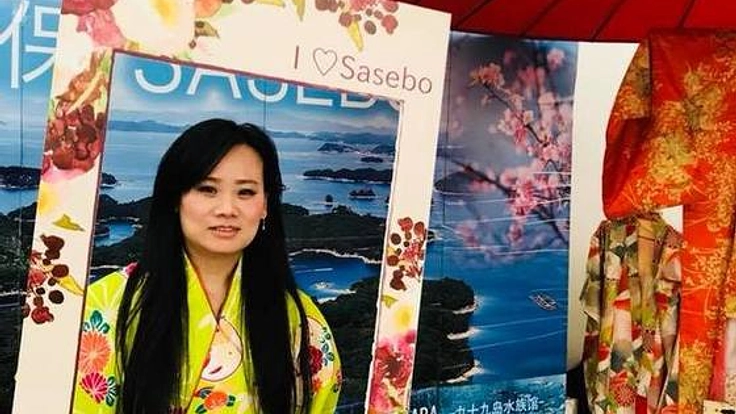 港町、佐世保。クルーズ船で来日する外国人向けに着物体験を！