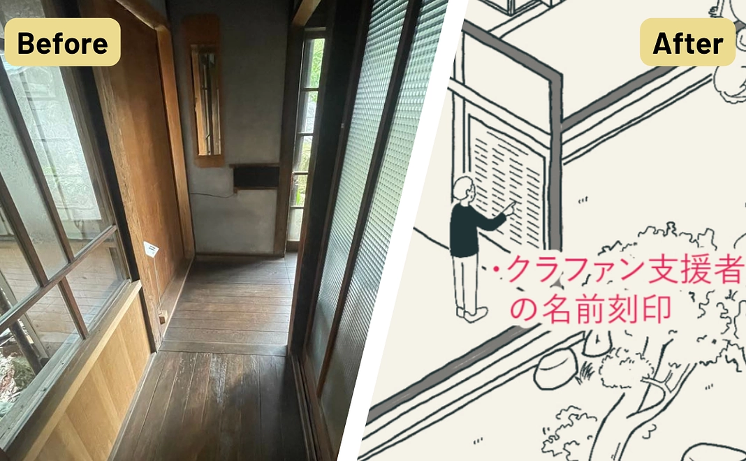 【小鍛冶屋の歴史に名を刻むコース】修復する建物に名前を刻んで応援・HPにお名前掲載