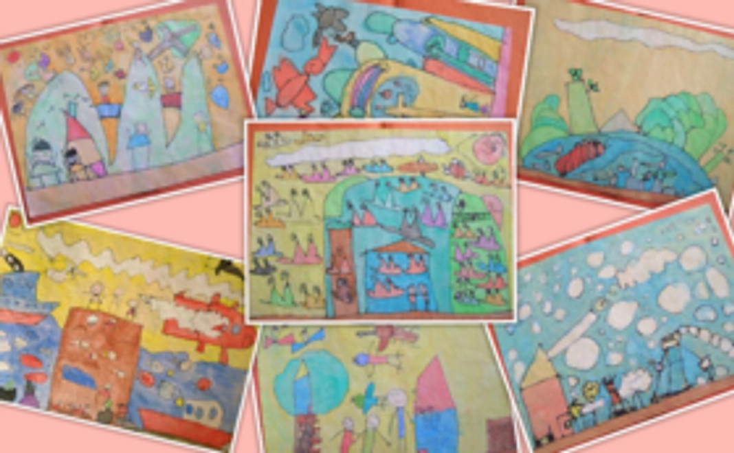 一口園長の特典＋園児が描いた絵のポストカード