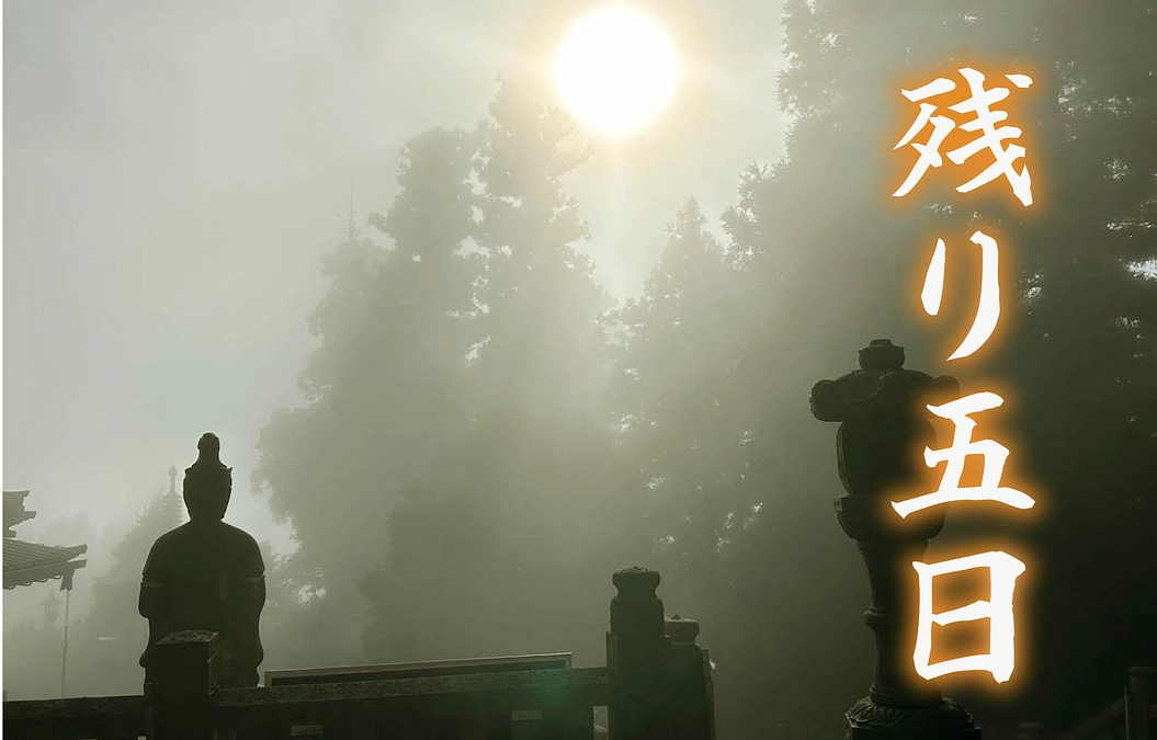 あと５日となりました。