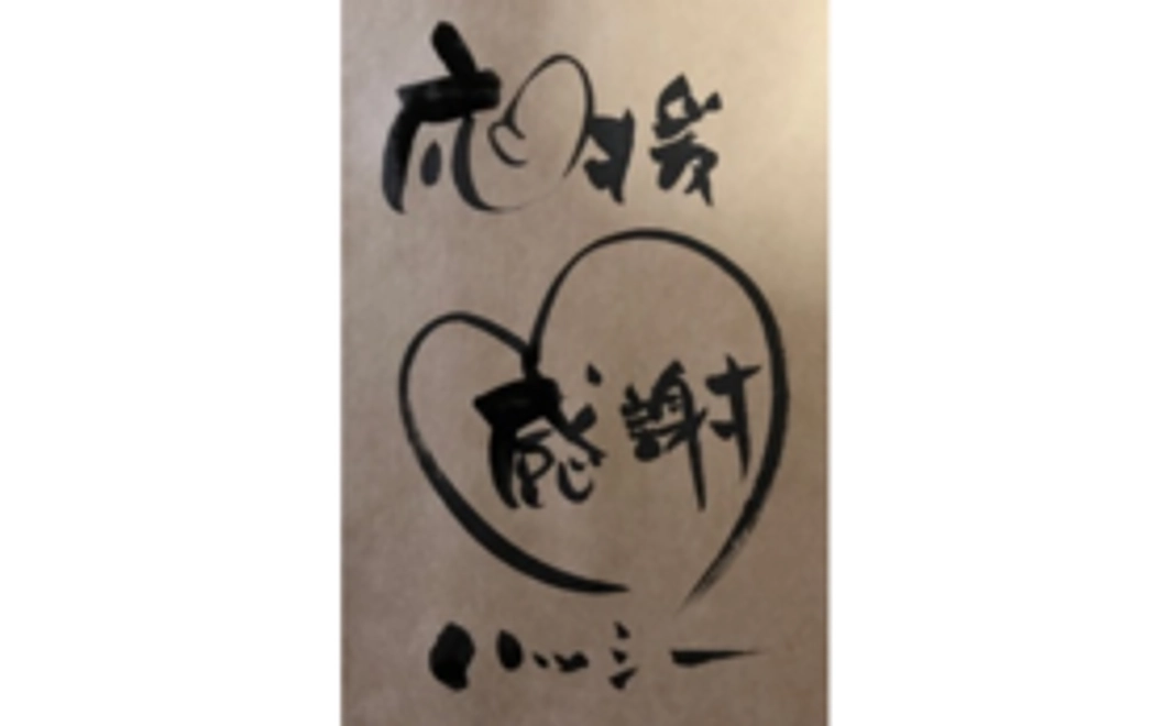 【応援コース】お礼の手書き文字のハガキ