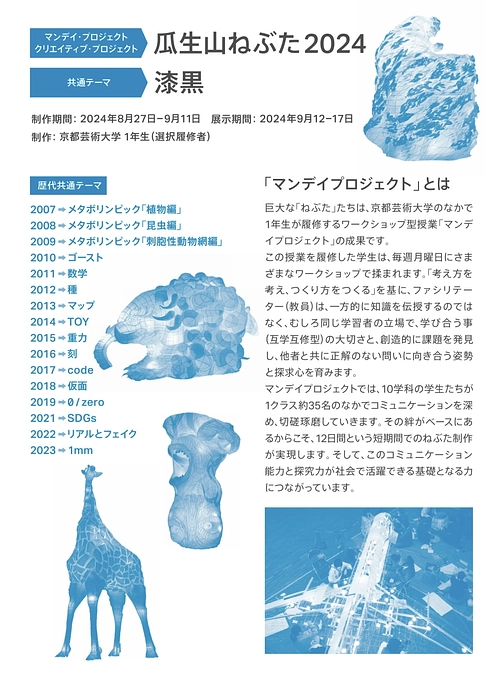 ねぶた制作終了　京都芸術大学一年生