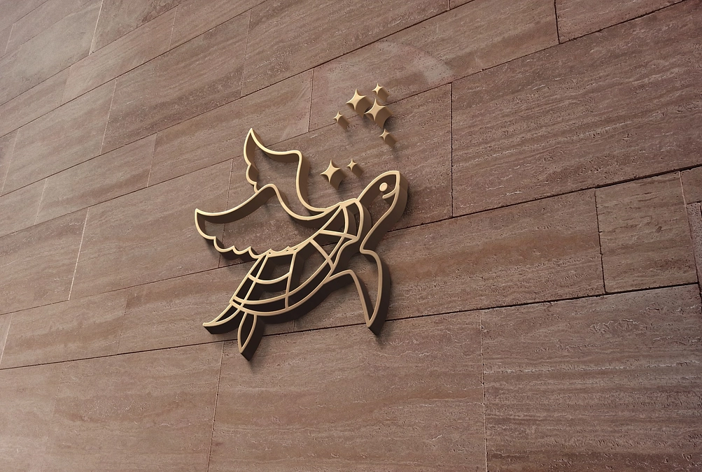 【お楽しみください】本財団のウミガメの愛らしいロゴが、もし看板やTシャツになったら？