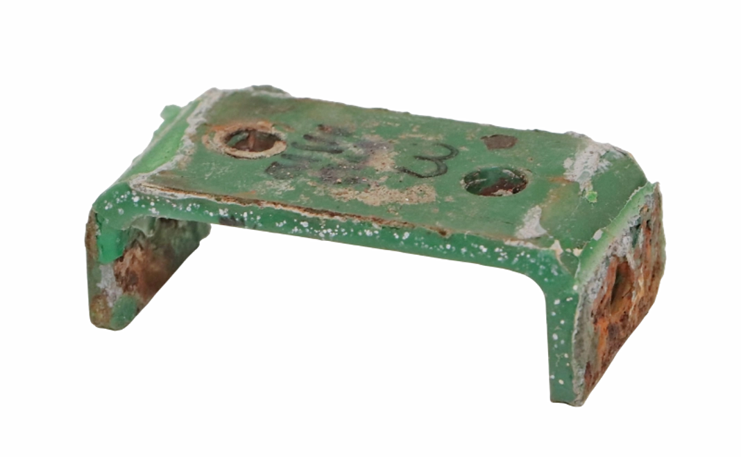 寄附控除対象外｜【実物パーツ】雨樋止め金具＜ダイニングカー・緑＞