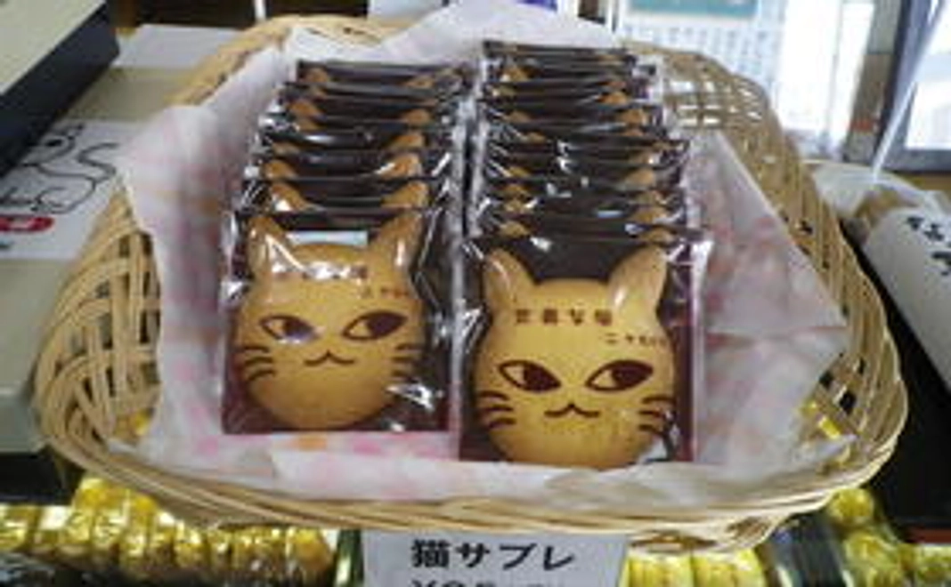 お礼＋招福猫サブレ１箱（８枚入り）