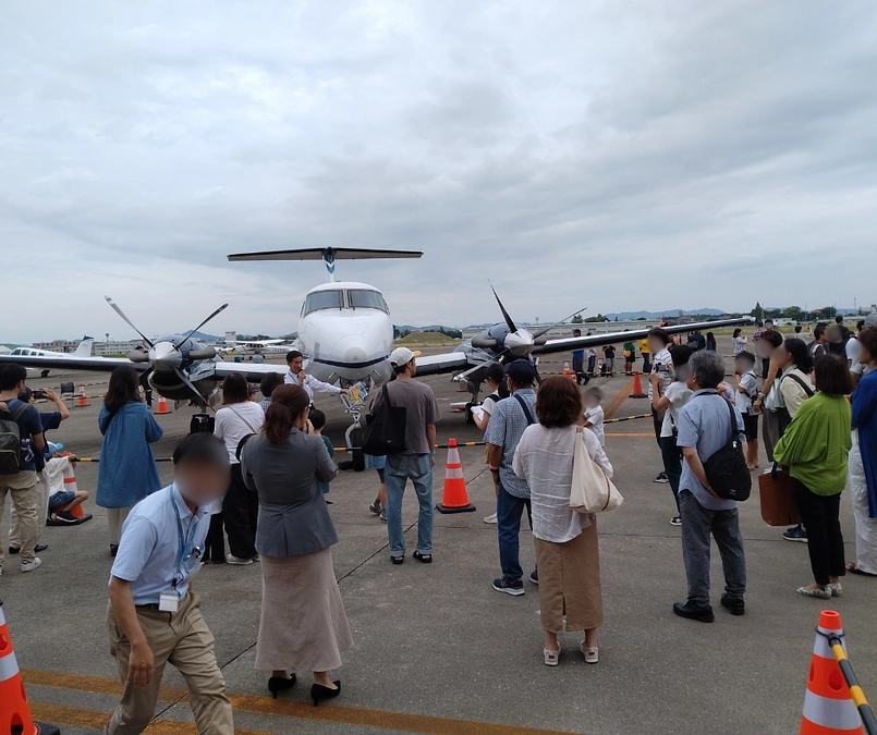 あいち航空ミュージアムにて医療用飛行機・ヘリコプターの実機見学が行われました