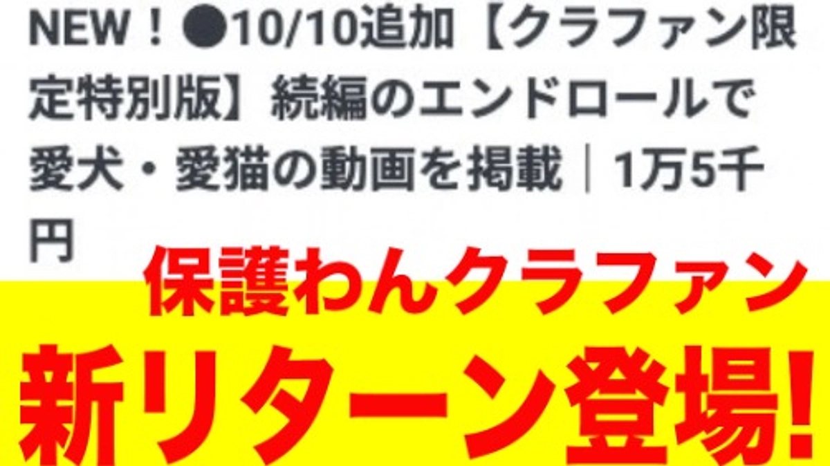 【残り14日】愛犬猫の動画を映画のエンドクレジットの掲載するリターンを追加しました！