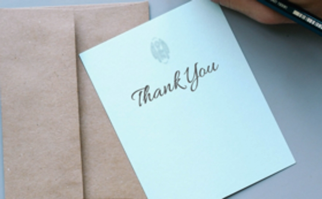 お礼のお手紙をお送りします