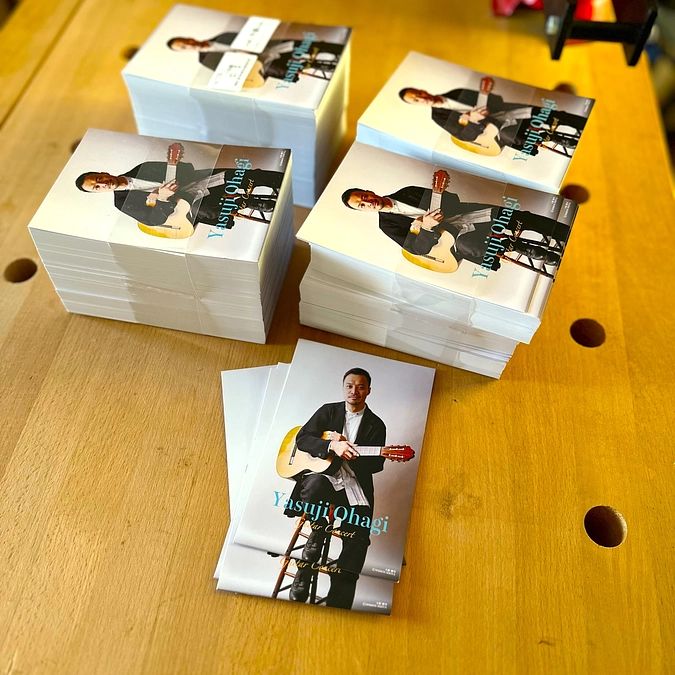 大萩さんのコンサートチケット、発送始めました。