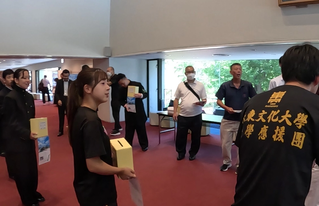 大学応援団フェスタ2024会場（東京都立川市）で、能登半島復興支援募金活動を行いました。