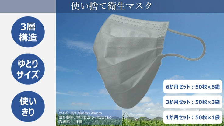 【安心最長6ヶ月分】提携工場にてマスクを製造・ご提供