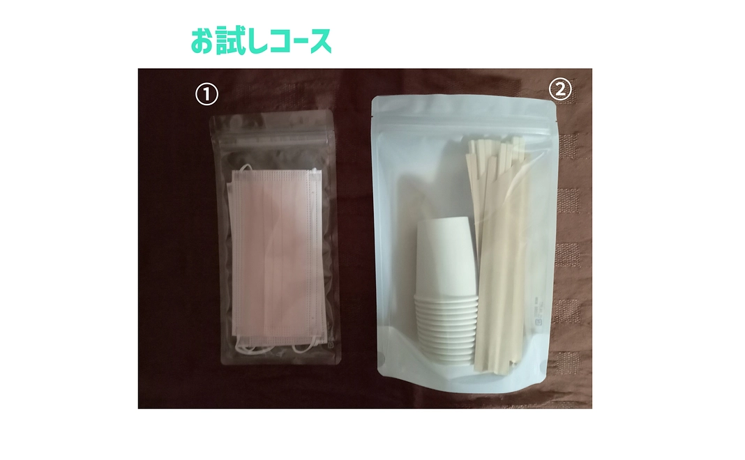 お試しコース シンデレラフィットのジッパーバッグ