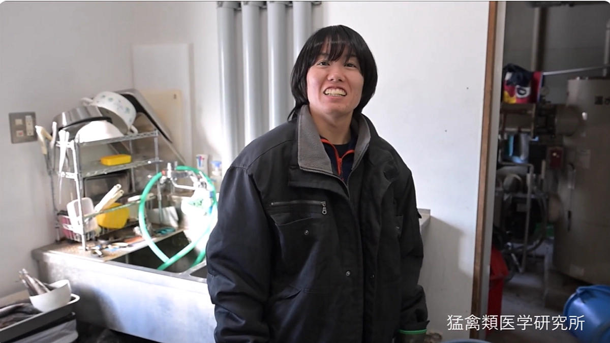 ワシ達への給餌準備　入院動物それぞれに対して細やかな配慮が必要