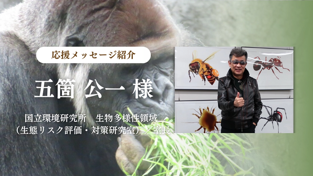 国立環境研究所　生物多様性領域 室長 五箇 公一様からの応援メッセージのご紹介