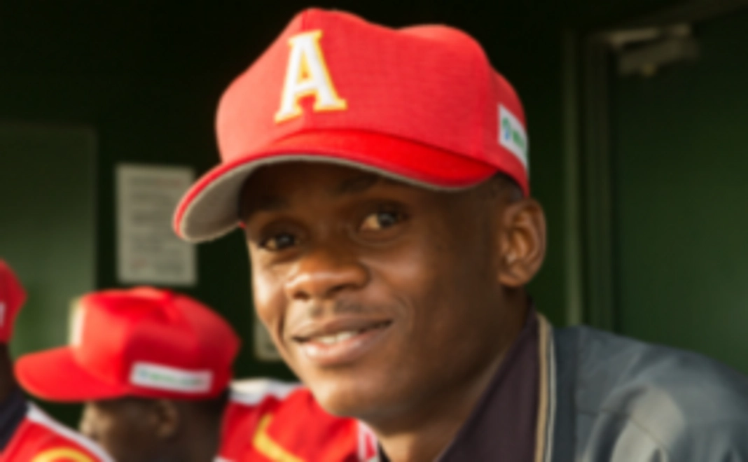 ナショナルチームとお揃いの帽子をかぶって応援！