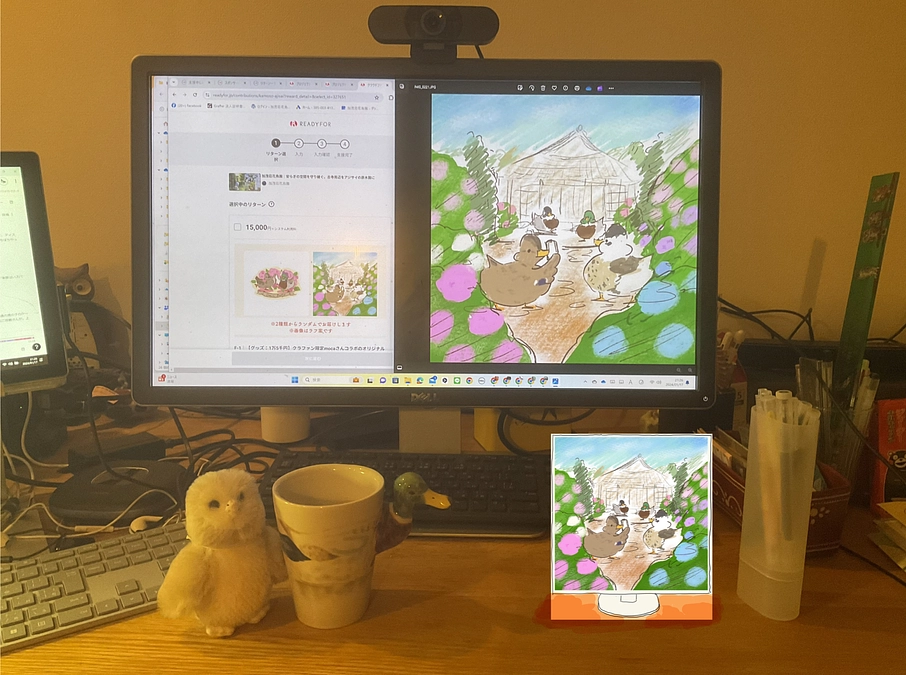 リターンのご紹介！【グッズ：1万5千円】クラファン限定mocaさんコラボのオリジナルアクリルスタンド