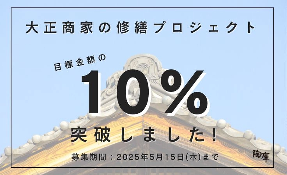 目標金額の10%に到達しました！