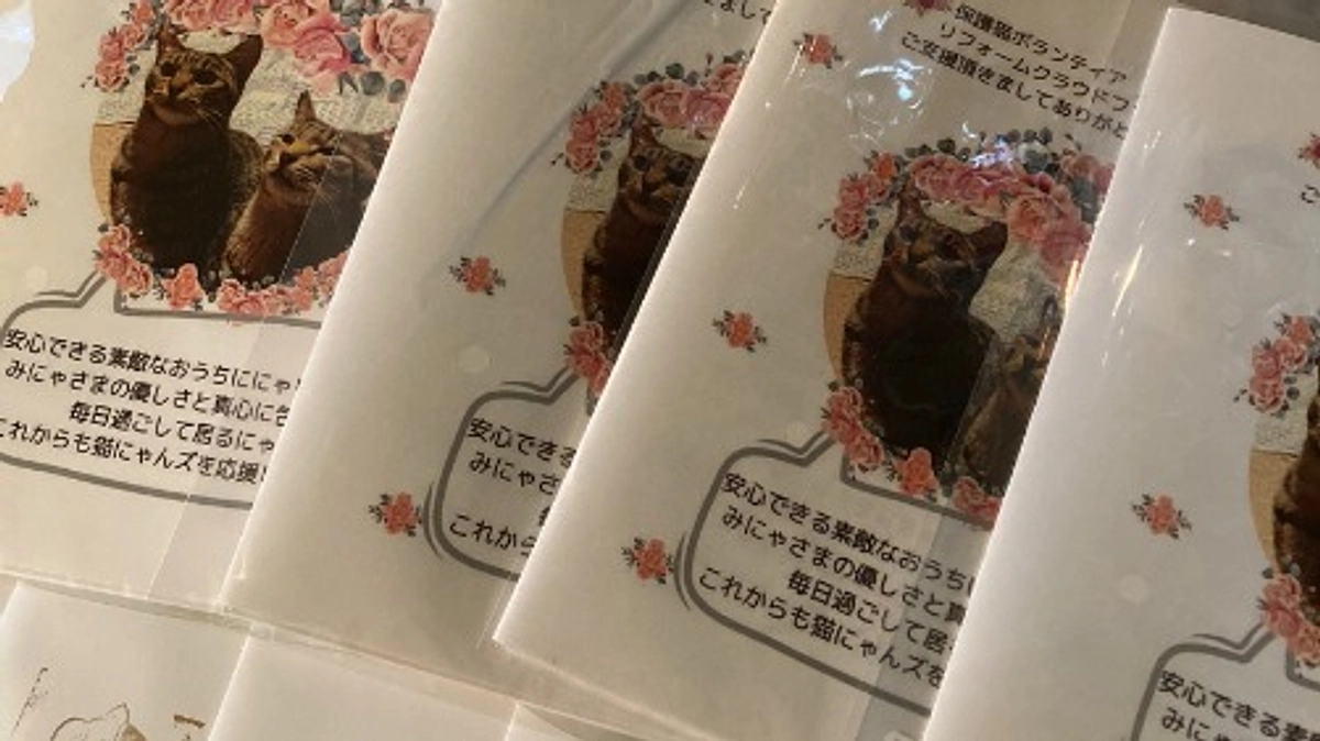 猫にゃんズのリフォームクラファンリターン品の発送が始まりました。