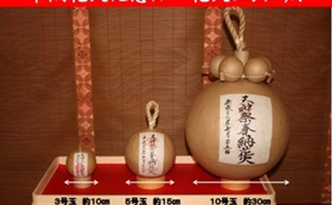 奉納花火3号玉レプリカと芳名板に掲揚いたします。