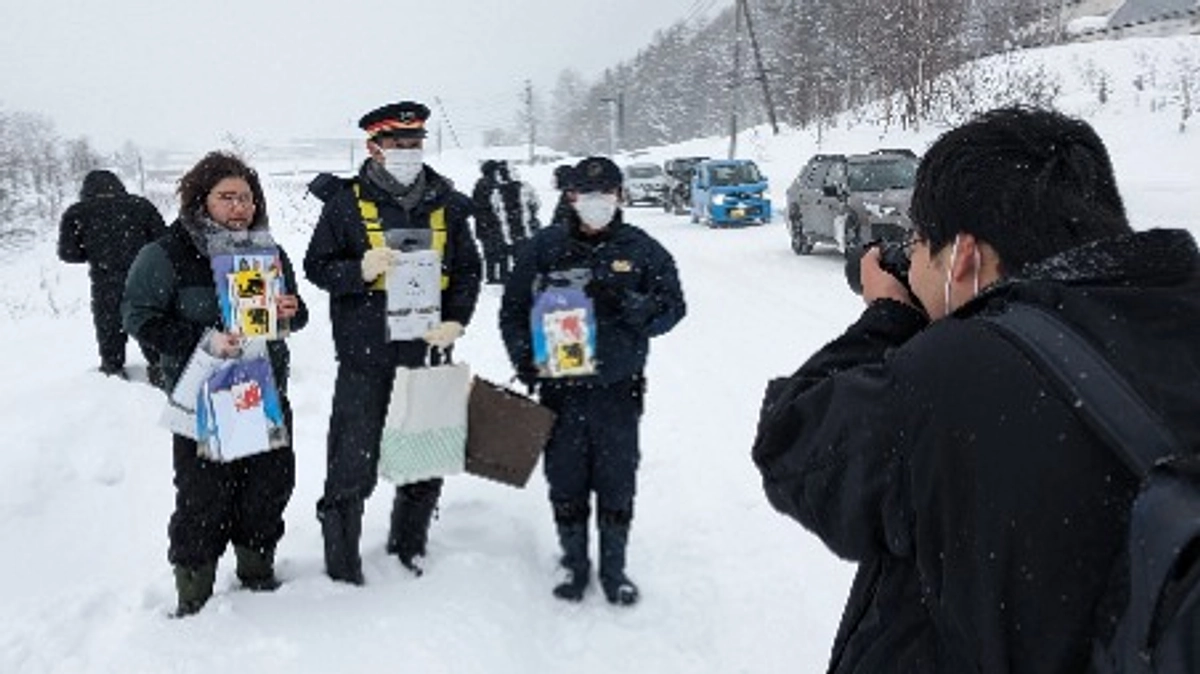 ようこそ音威子府へ！8年目、鉄道撮影マナー啓発活動中！