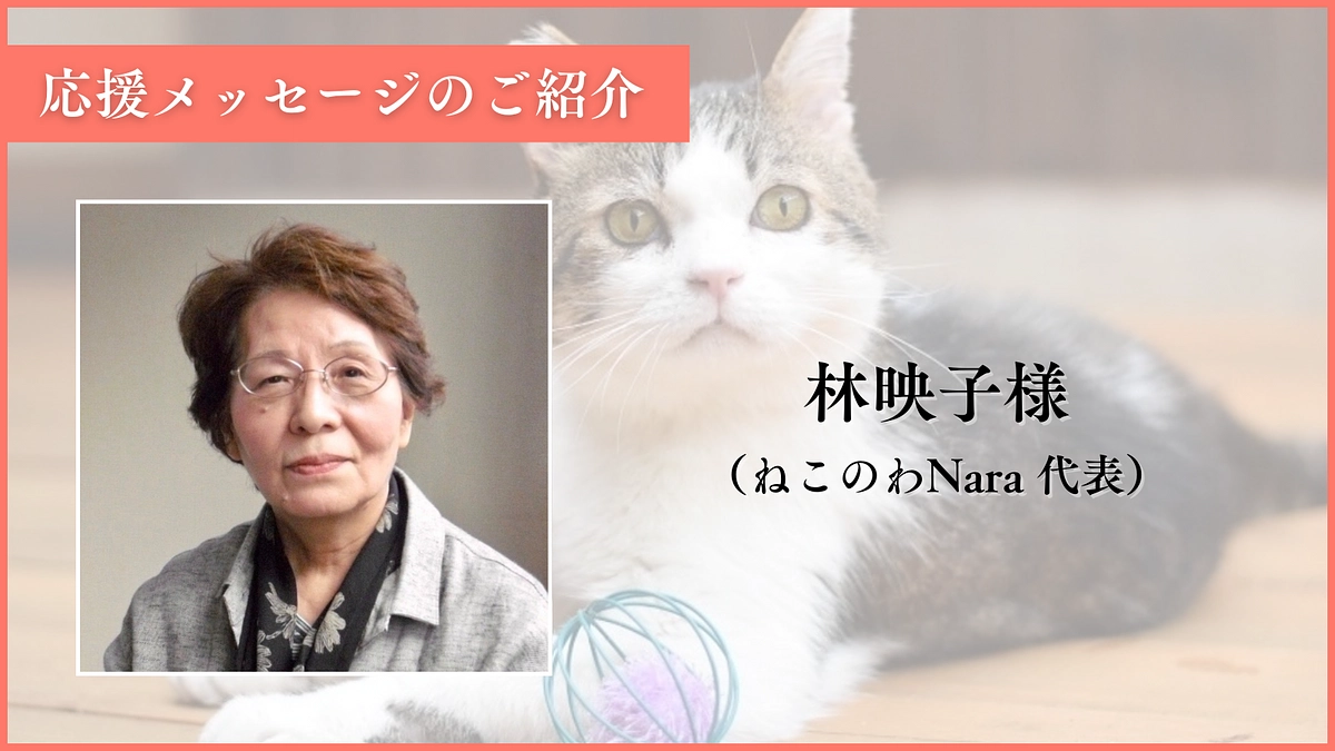 【応援メッセージのご紹介】ねこのわNara 代表、林映子様