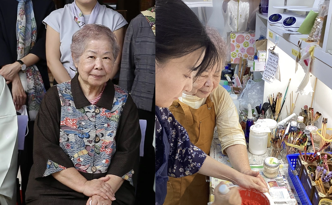 組合員紹介「染さくはら：佐久原俟子、照屋和子」