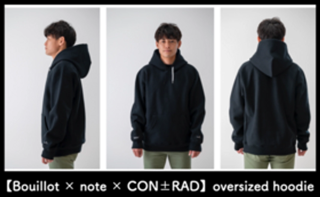 【Bouillot × note × CON±RAD】oversized hoodie（L-XL）