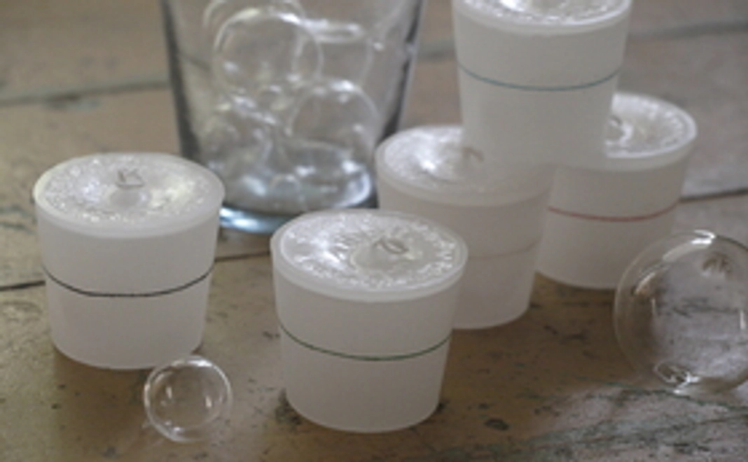 ・【Tieh】オリジナル、サークルキャンドル1点・広島「ピースキャンドル」のポストカードでサンクスレター