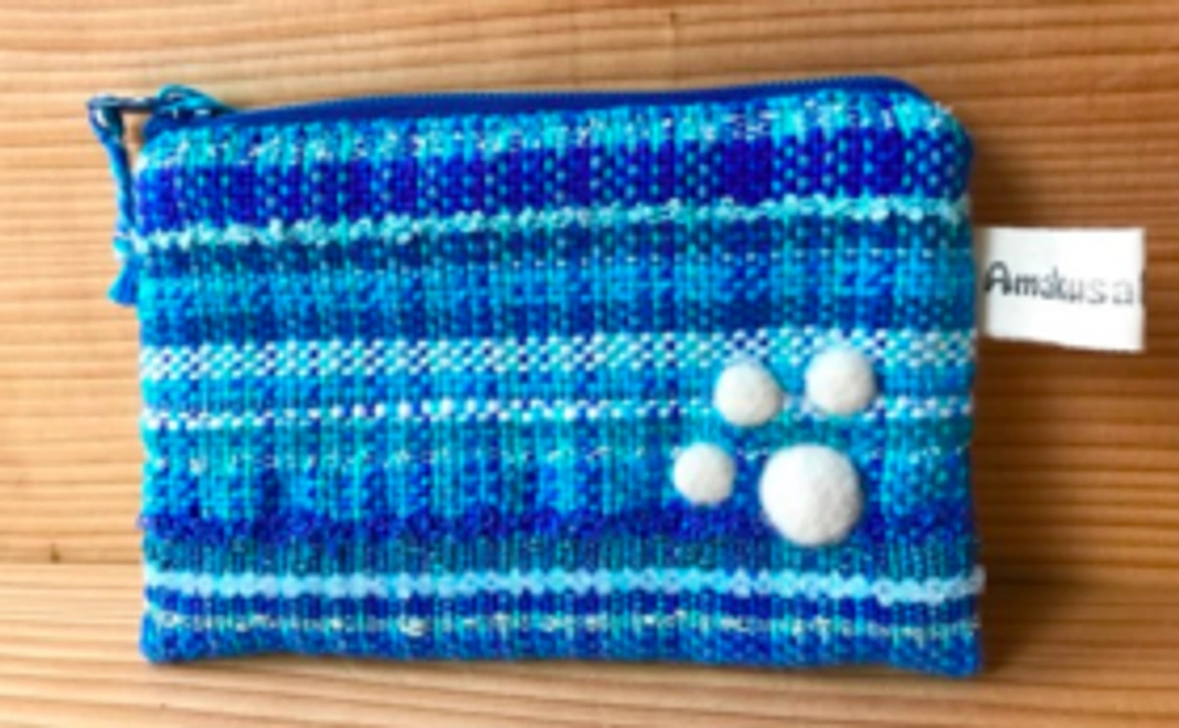 ＜数量限定＞すべて一点もの！熊本の「天草きぼうの家」さんにて手作り「さをり織り」コインケース