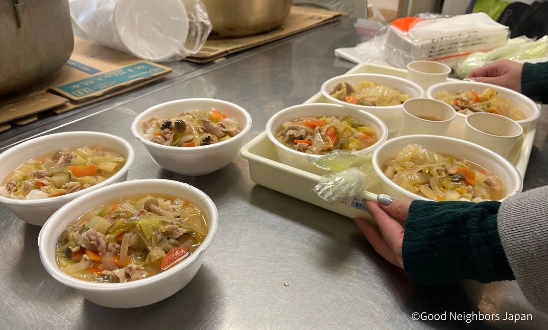 輪島市の避難所にて炊き出しを行っています（2024年1月10日）