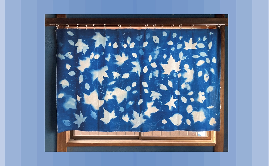 【制作体験】「青写真のオリジナルテキスタイル制作体験」プラン