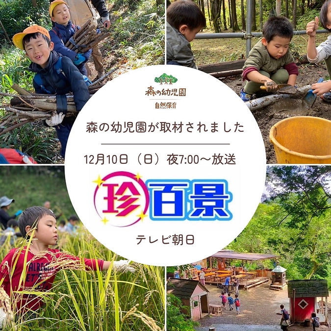 【森のお便り12月号③】12月10日朝日テレビ珍百景に認定されました