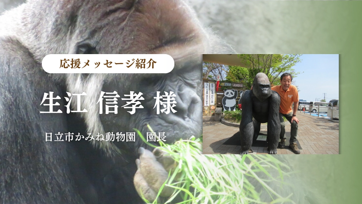 日立市かみね動物園　園長 生江 信孝様からの応援メッセージのご紹介