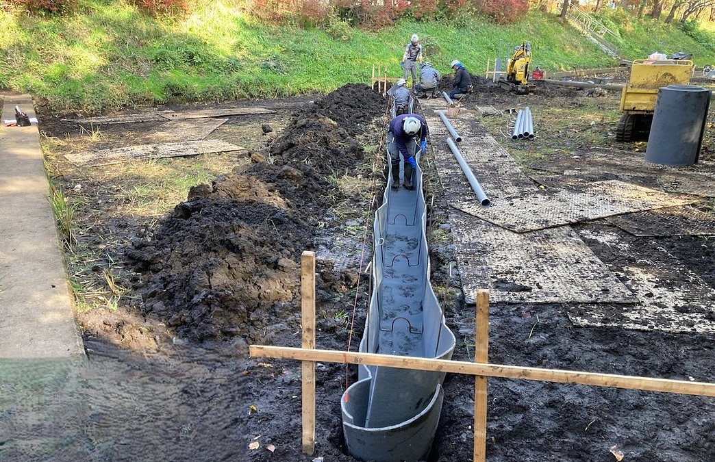 暗渠排水の設置！