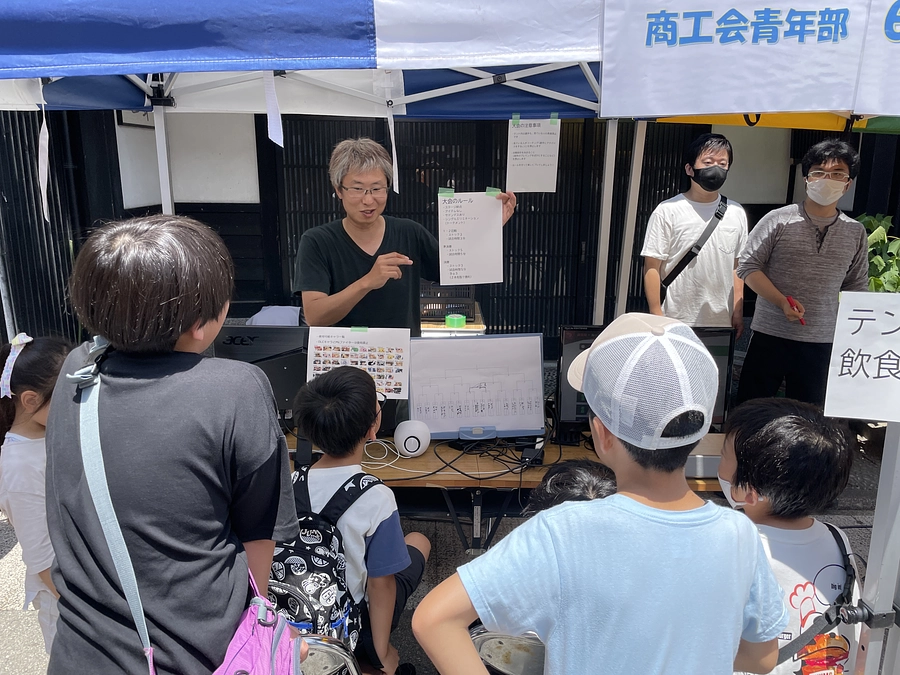 なりひら風の市でテスト実験