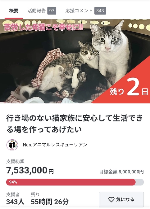 たくさんの方々にご支援頂きまして有難う御座います