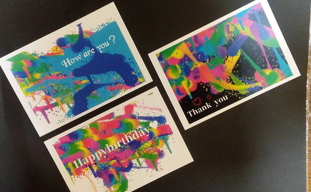 お礼の手紙と絵葉書1