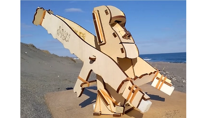 人力を使わずにモアイを歩かせる実験で世界一に挑戦