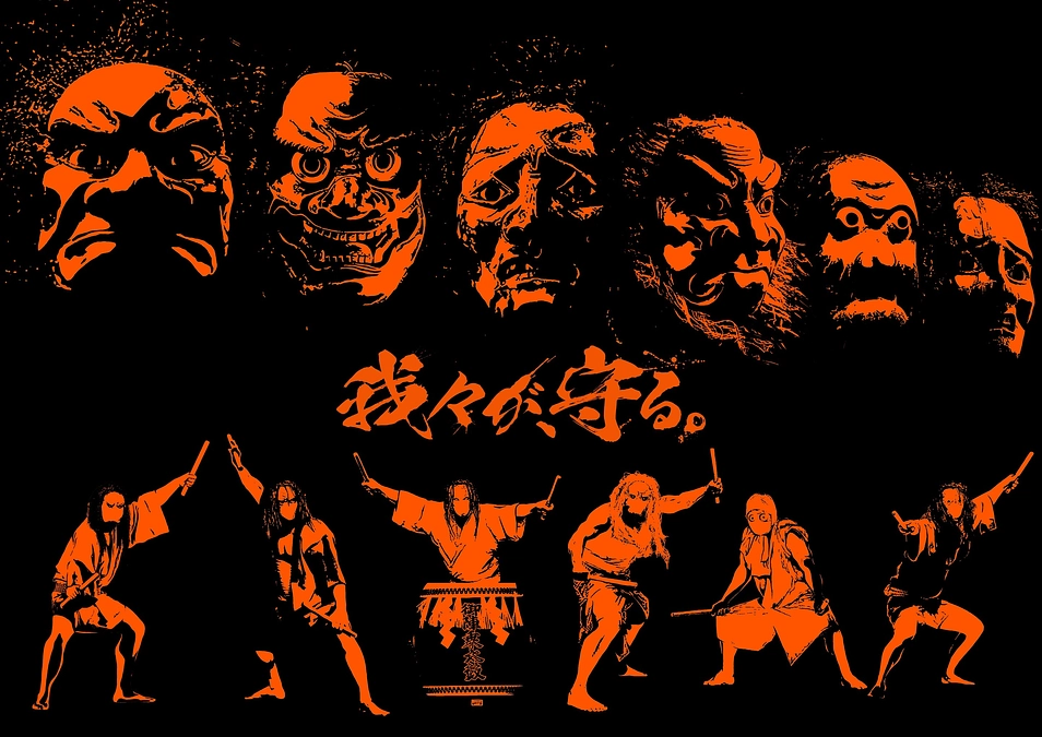 各月の作品、出揃いました。7月：御陣乗太鼓