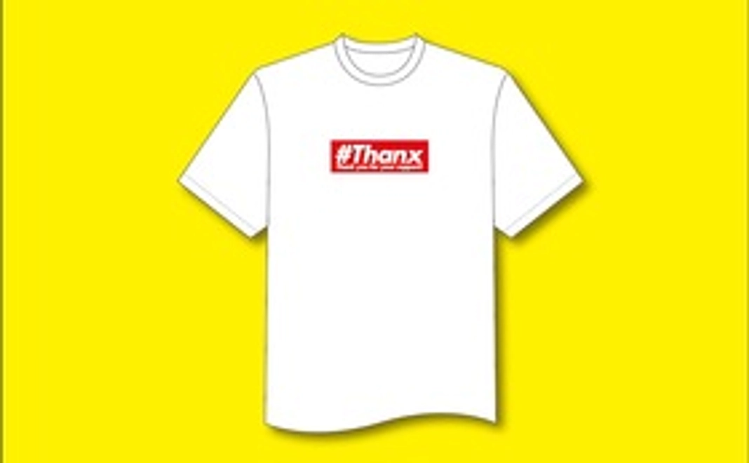 オリジナル#ThanxロゴTシャツ（赤）