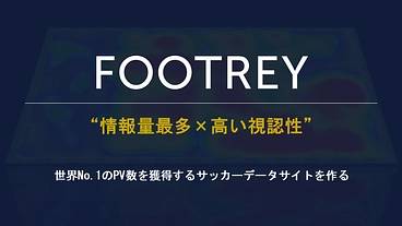 情報量最多×高い視認性を両立したサッカーデータサイトを開発したい のトップ画像