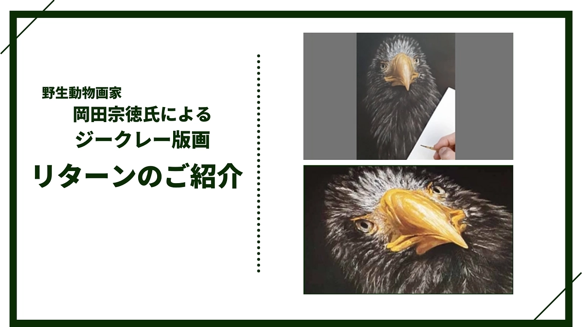 【リターン紹介】野生動物画家 岡田宗徳氏によるジークレー版画