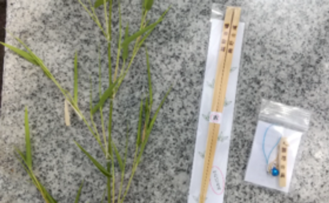 熊野の橋渡し（竹箸）１膳＋熊野の守（ストラップ）１個セット