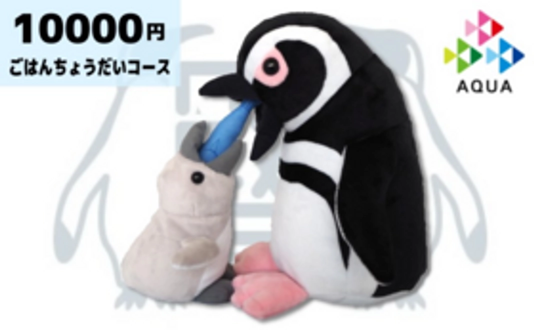 1万円|ペンギンぬいぐるみ「ごはんちょうだい」コース