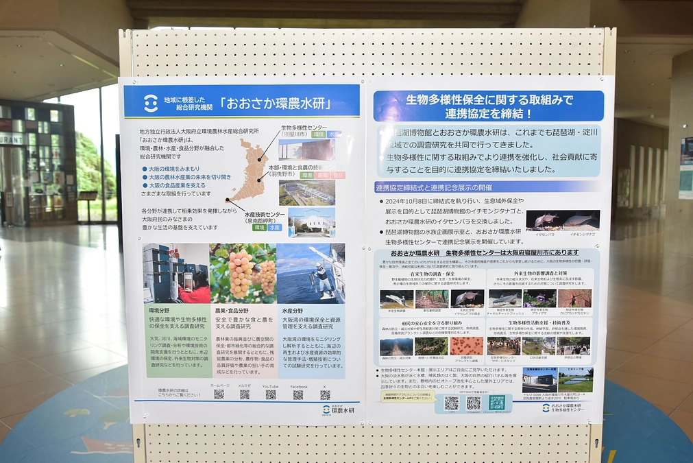 （地独）大阪府立環境農林水産総合研究所との連携協定締結を記念した連携展示を開始しました