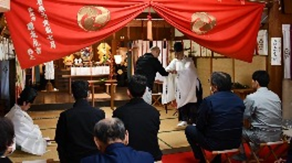 手水舎新築工事地鎮祭