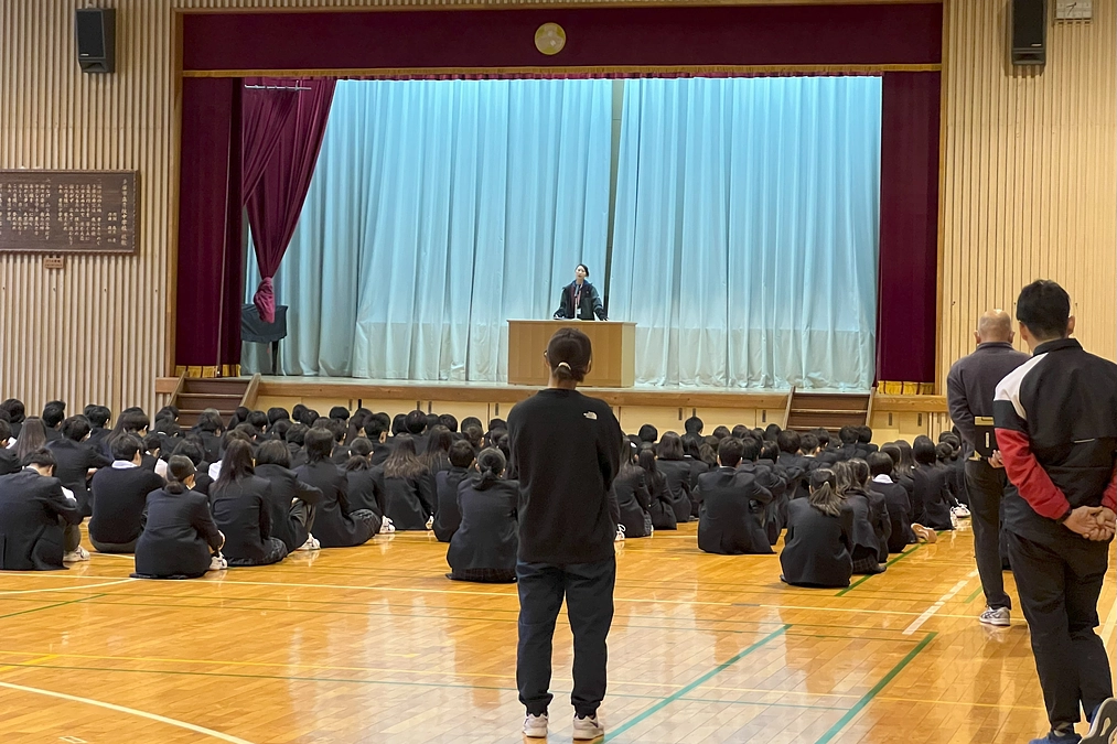 青陵中学校さんで2回目の講話をさせていただきました！