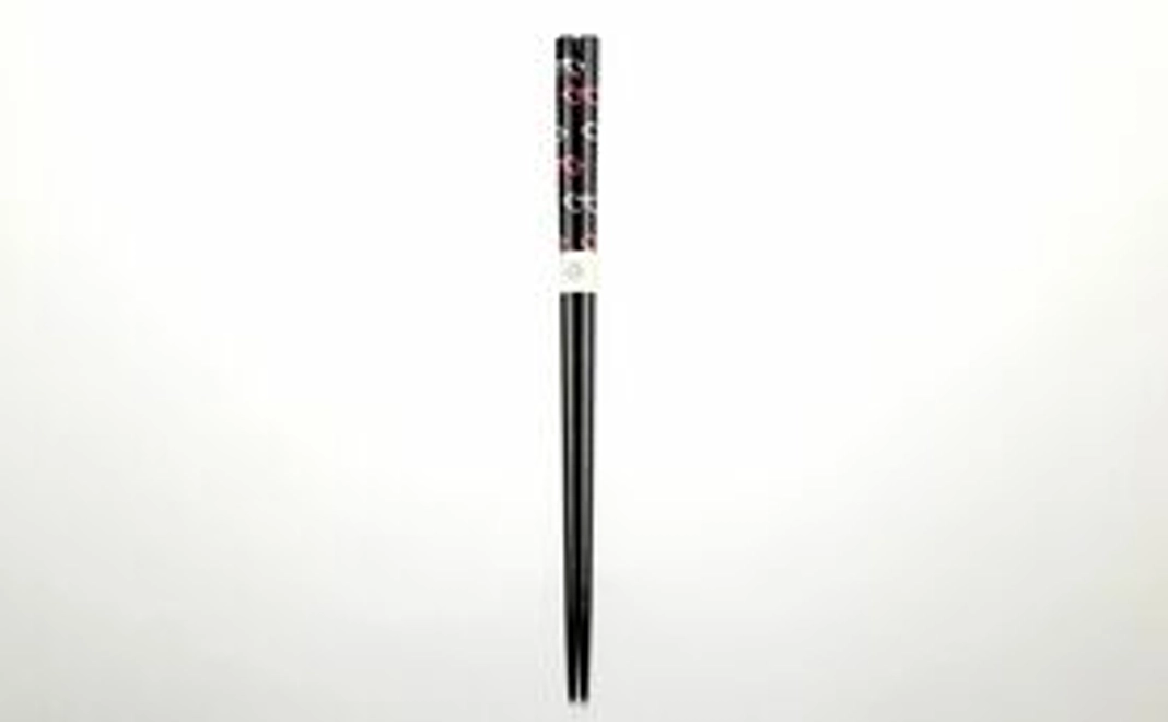 【福井県外の方向け】越前漆塗り箸(めがね柄:ピンク)