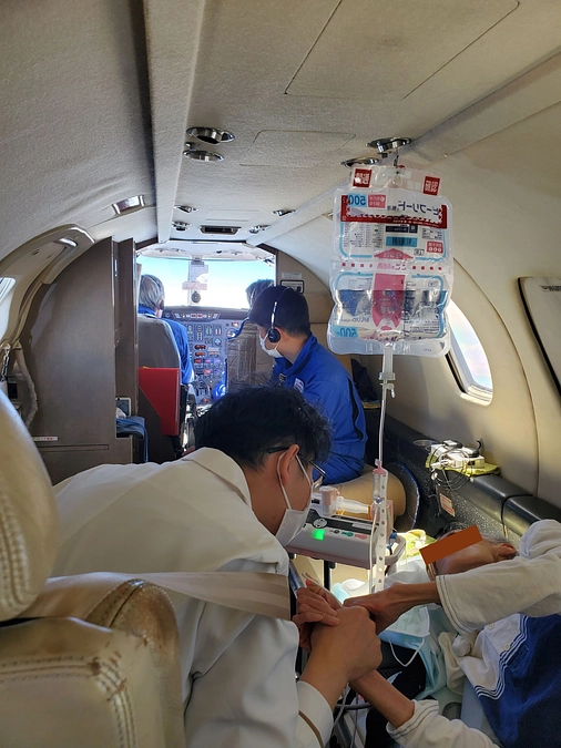 第6例目の成人女性を松山空港から成田空港まで搬送しました
