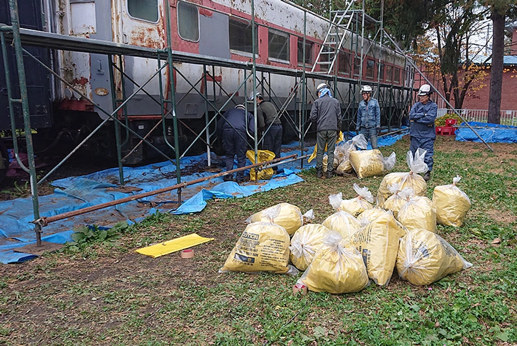 アスベスト除去作業が終了しました！